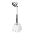 thumbnail image 4 of Soporte para secador de pelo de altura ajustable, manos libres, de acero inoxidable, para baño, color blanco, 4 of 14