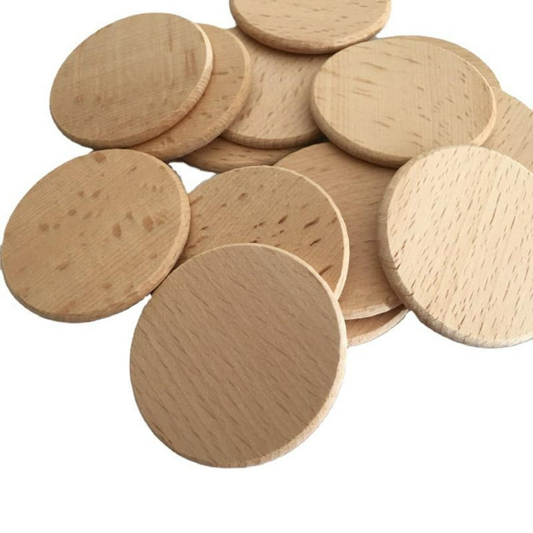 10pcs/20pcs Unfinished Wood Coasters Diy Round Blank Wooden Coasters Crafts  For Drawing Painting 