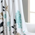 thumbnail image 5 of Fabric Floral Shower Curtain, Blue and White Shower Curtain, Teal and Brown Plant Shower Curtains for Bathroom, Modern Decorative Bathroom Curtains - 72" W x 72" H, 5 of 5