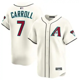 thumbnail image 1 of Camiseta clásica de béisbol local de Corbin Carroll, color crema, de los Diamondbacks de Arizona, con número de estrella bordado.-XL, 1 of 2