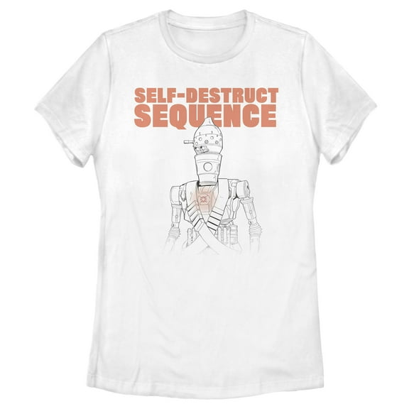 Women's Star Wars: The Mandalorian Self-Destruct Sequence IG-88  Graphic Tee White X Large