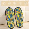 thumbnail image 2 of Fotbe Retro Boho Elephants Pattern Women's Fuzzy Slippers Plush Slippers Fluffy Winter House Shoes Indoor and Outdoor-Large, 2 of 8