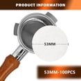 thumbnail image 2 of NEOUZA Coffee Paper Filter Round for Espresso Machine Portafilter Moka Pot 100pcs Unbleached Disposable Puck Screen (53mm), 2 of 7