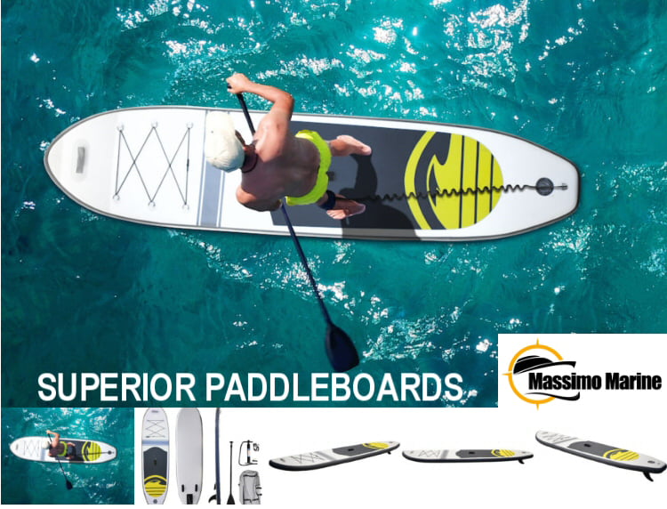 Massimo Marine Stand Up Paddle Board SUP with Carrying Case & Pump Inflatable River Lake Paddle Board (3.3m/11 Ft.)