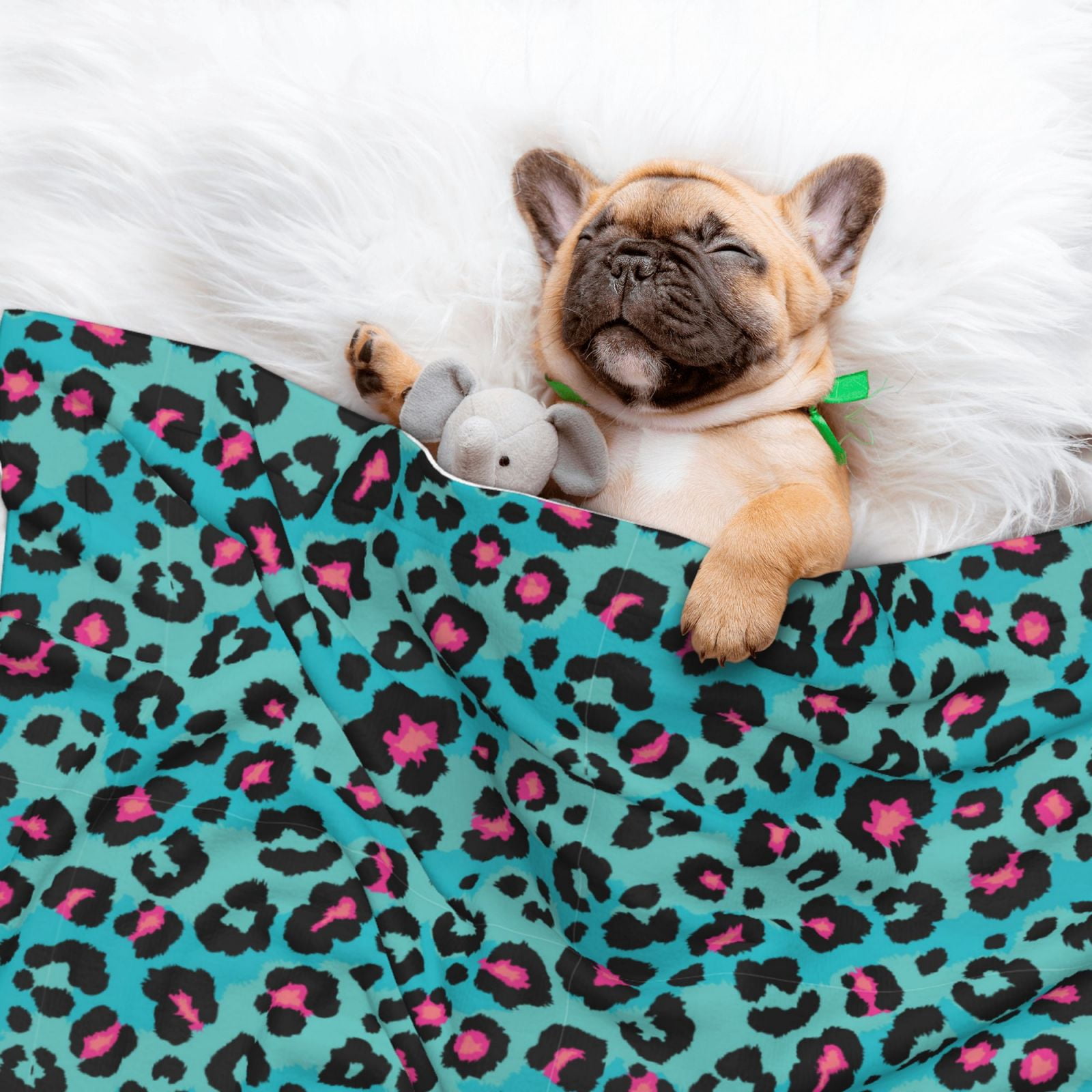 Naloa Leopard 1 Dog Blanket, 3 Sizes Cat Blanket for Indoor Cats Large Medium Small Dog Gifts-Large
