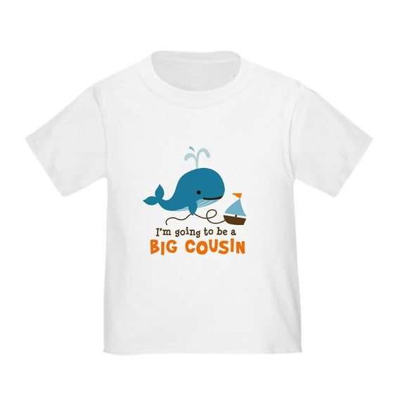 CafePress - Big Cousin To Be Mod Whale T Shirt - Cute Toddler T-Shirt, 100% Cotton