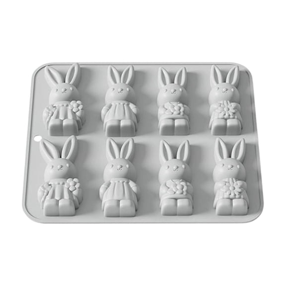 YingYouFu Easter Bunny Chocolate Molds Baking Tools Kitchen Supplies, Silicone Baking Molds for Holiday Treats and DIY Easter Candy Making, Baking Decorations