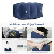 Inflatable Foot Rest Pillow for Travel Kids Adults Airplane Travel Pillow Cushions Height Adjustable Foot Pad for Office Home Car