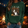thumbnail image 4 of Enjoytime Halloween Crew Neck Sweatshirts Women Ghost Graphic Long Sleeve Pullover Tops Fall Fashion Casual Sweatshirt, 4 of 5
