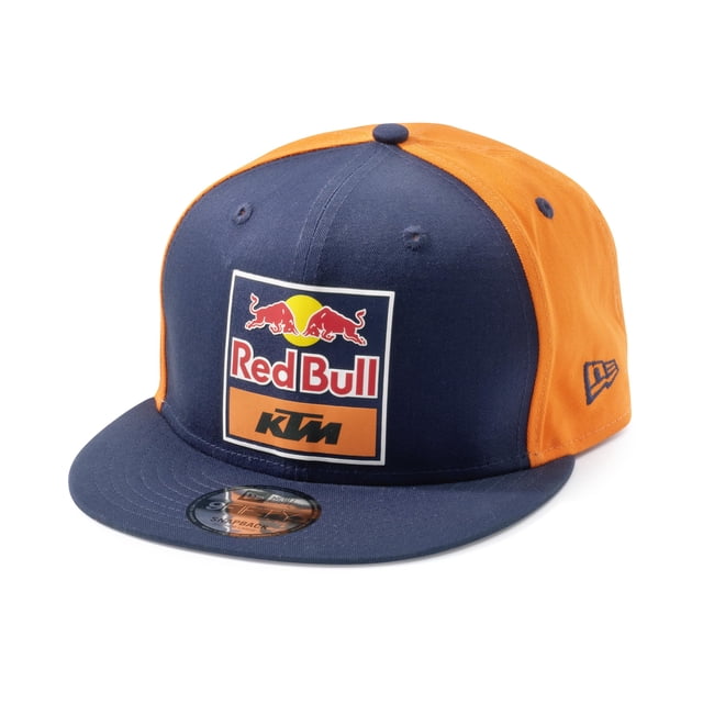 Gorra plana réplica del equipo KTM Red Bull azul y naranja