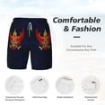 thumbnail image 3 of Mens Thailand National Emblem Swimming Trunks with Compression Liner Beach Quick Dry Swim Shorts, 3 of 6