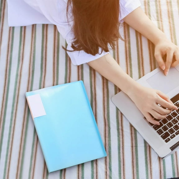 JingChun 60 Pockets Plastic Presentation Book Portfolio File Folder Clear Sleeves Protectors Display Book Document Organizer for Music Sheets Artwork Drawing for School office Business