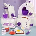 thumbnail image 2 of The New Children‘S Simulation Of Every Kitchen Purple Bread Machine Blender Coffee Machine Small Household Appliance Combination, 2 of 7