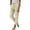 Khaki, variant on Pants For Women Ladies Summer Elastic High Waist Solid Color Cotton Linen Wide Leg Loose Pants