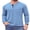06-C-Denim Blue, variant on JWD Mens Long Sleeve Henley Shirt Casual Button Neck T Shirt Soft Lightweight Crew Neck Tee with Chest Pocket Green L