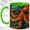 Green, variant on Octopus Ocean Coffee Mug, Sea Life Mug, Ceramic 11 oz