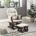 thumbnail image 3 of Brisbane Glider and Ottoman Set by Naomi Home-Cushion Color:Cream,Finish:Espresso, 3 of 3