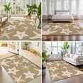 thumbnail image 4 of Large Area Rugs 6'x9', Beige Brown Starfish Coastal Carpet Runner Indoor Outdoor Rugs Home Decor Aesthetic, Nautical Summer Ocean Abstract Art Non Slip Mats Accent Rug for Living Room Bedroom, 4 of 8