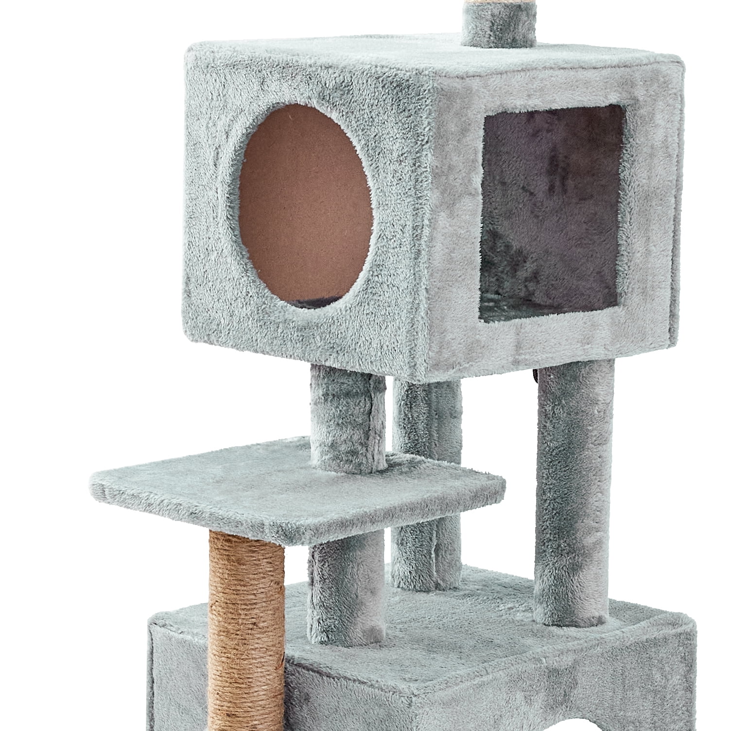 Two by Two Columbus - Gray Scratching Post Cat Furniture - 50.5 in. Tall