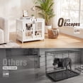 thumbnail image 7 of YOKWOK 26 Inch Heavy Duty Dog Crate Furniture, Small Dog Kennel with 6 Locks & & Double Door, Escape-Proof Indoor Dog Cage for Small Dogs, Chew Resistant Metal Dog House, White, 7 of 7