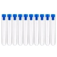 thumbnail image 1 of 50 tubos de ensayo desechables con tapones azules, material de laboratorio (tubos de ensayo de plástico)., 1 of 7