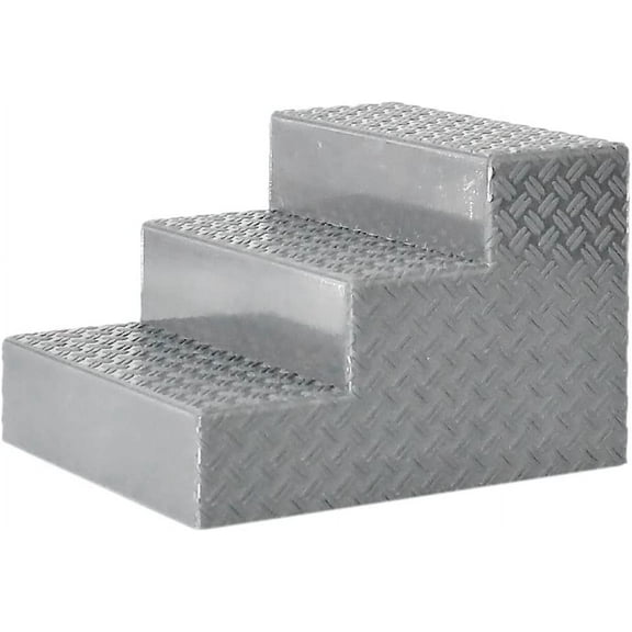 Silver Wrestling Ring Stairs for a WWE Wrestling Action Figure Ring