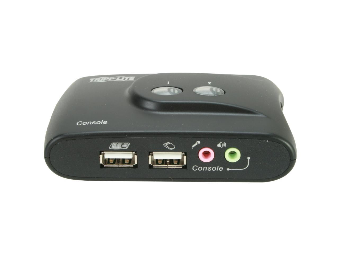 Tripp Lite 2-Port Compact USB KVM Switch w/Audio and Cable