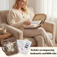 thumbnail image 4 of Pzuqiu Cross Flower Bible Study Accessory Quilted Book Carrying Case Large Capacity Scripture Book Cover Organizer Church Bag Tote Bags with Tags&Bookmark Christian Gift, 4 of 7