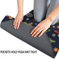 thumbnail image 3 of Navy Mexican Skull Pattern Hot Yoga Mat Towel Non Slip for Hot Yoga - Quick-Drying Yoga Mat Cover with 4 Corner Pockets with Travel Bag - Hot Yoga Towel Non Slip Grip Moisture Wicking Sweat 70"x26", 3 of 6