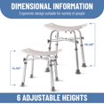 thumbnail image 3 of Silla de ducha ajustable Dr. Kay's para personas mayores y discapacitadas, 227 kg, 3 of 6