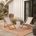 thumbnail image 2 of Safavieh Loren Outdoor Foldable Sling Chair, Set of 2 - Grey/White, 2 of 12