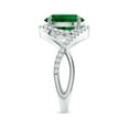 thumbnail image 3 of ANGARA Oval Lab Grown 2.25 Ct Emerald Criss Cross Shank Engagement Ring for Women in 14K White Gold (Size-10x8mm) | May Birthstone, Anniversary, Jewelry Gift for Women | Lab-Grown Emerald Ring, 3 of 8