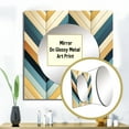thumbnail image 3 of Designart "Mosaic Chevron Merge" 0 Square Mirror Wall Decor Glam - Large Gray Square Bathroom Mirror - Square Printed Wall Mirror Art, 3 of 5