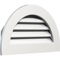 thumbnail image 2 of Ekena Millwork 34"W x 17"H Half Round Gable Vent (39"W x 22"H Frame Size) Functional, PVC Gable Vent with 1" x 4" Flat Trim Frame, 2 of 14