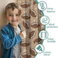 thumbnail image 3 of Blackout Kids Curtains,Football with Symbols Pattern Childrens Insulated Curtains Set Of 2,Bedroom Essentials,Toddler Room Decor 42"x63", 3 of 5