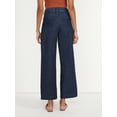 Shop Time and Tru Women's Wide Leg Trouser Jeans, 31" Inseam for