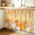 thumbnail image 2 of Orange Thanksgiving Sink Skirt Curtain 32''x55'',Fall Country Pumpkin Leaves Flowers Cabinet Door Curtain Pantry Utility Curtains,Bathroom Kitchen Laundry Privacy Drape Waterproof Dishwasher Curtains, 2 of 9