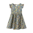 thumbnail image 1 of TJAZFJPA Robes Filles Filles Tout-Petits Enfants Col Rond Été Sans Manches Robe d'Été Décontractée Plage Imprimés Floraux Robe de Fête Robe de Pâques Tout-Petit, 1 of 4