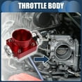 thumbnail image 2 of Unique Bargains 1 Pcs Universal 80mm/3.15" Silver Tone Red Aluminum Alloy Car Throttle Body Assembly, 2 of 6