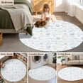 thumbnail image 5 of Round Rug 7Ft Washable Non-Slip, Blue Easter Circle Area Rugs for Living Room Bedroom, Watercolor Spring Bunny Eggs Flowers Indoor Floor Mats Carpet Runner for Home Decor Aesthetic, 5 of 8