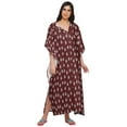 thumbnail image 4 of Moomaya Robe Maxi Kaftan de Maternité Longue pour Femmes à Manches Kimono Boutonnée, 4 of 5
