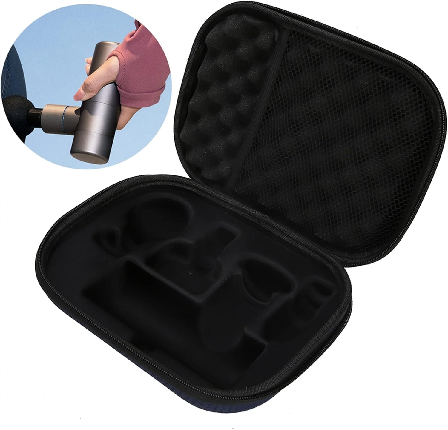 Massage Stick,Massage Gun, Fascia Gun Muscle Massager Storage Bag Portable Massage Device Case Box Body Massage Tool Box Portable (Color : Aluminum Alloy)