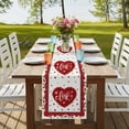 thumbnail image 4 of Table Runners 70 Inches Long Dress Scarves, Red Valentine's Day Farmhouse Coffee/Dining/Kitchen Table Decor, Holiday Table Runner, Love Heart Roses Romantic 13x70 Inch, 4 of 9