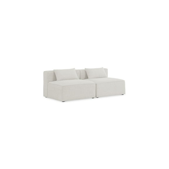 Meridian Furniture Cube Cream Durable Linen Modular Sofa