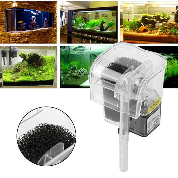 Filtro de cascada para pecera, filtro de agua sumergible 3 en 1 para pecera, filtro de agua para acuario, instalación sencilla