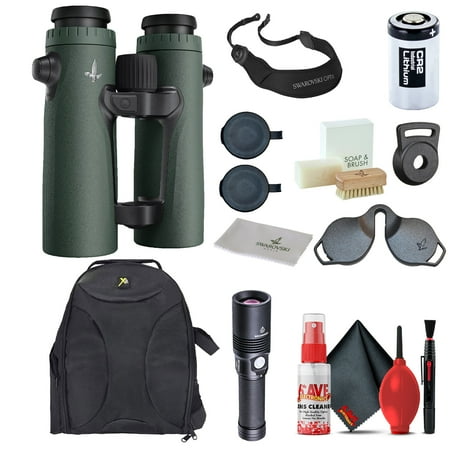 Swarovski 8x42 EL Range TA Laser Rangefinder Binocular with Tracking Assistant + Padded Backpack + Flashlight + Cleaning Kit