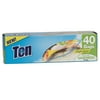Ten Sandwich Bags 40 Count Zipper Seal
