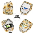 thumbnail image 5 of FORMRS Mini Backpack Purse for Women Quilted Travel Daypack Casual Shoulder Bag, Beige Sunflowers, 5 of 7