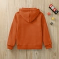 thumbnail image 4 of Girl Hoodie Fall Winter 7-8 Years Sweatshirt Color Solid Zip Jackets Long Hoodie Top Sleeve Up Girls Kids Boys Coat&jacket Girls Tops ,Orange, 4 of 5