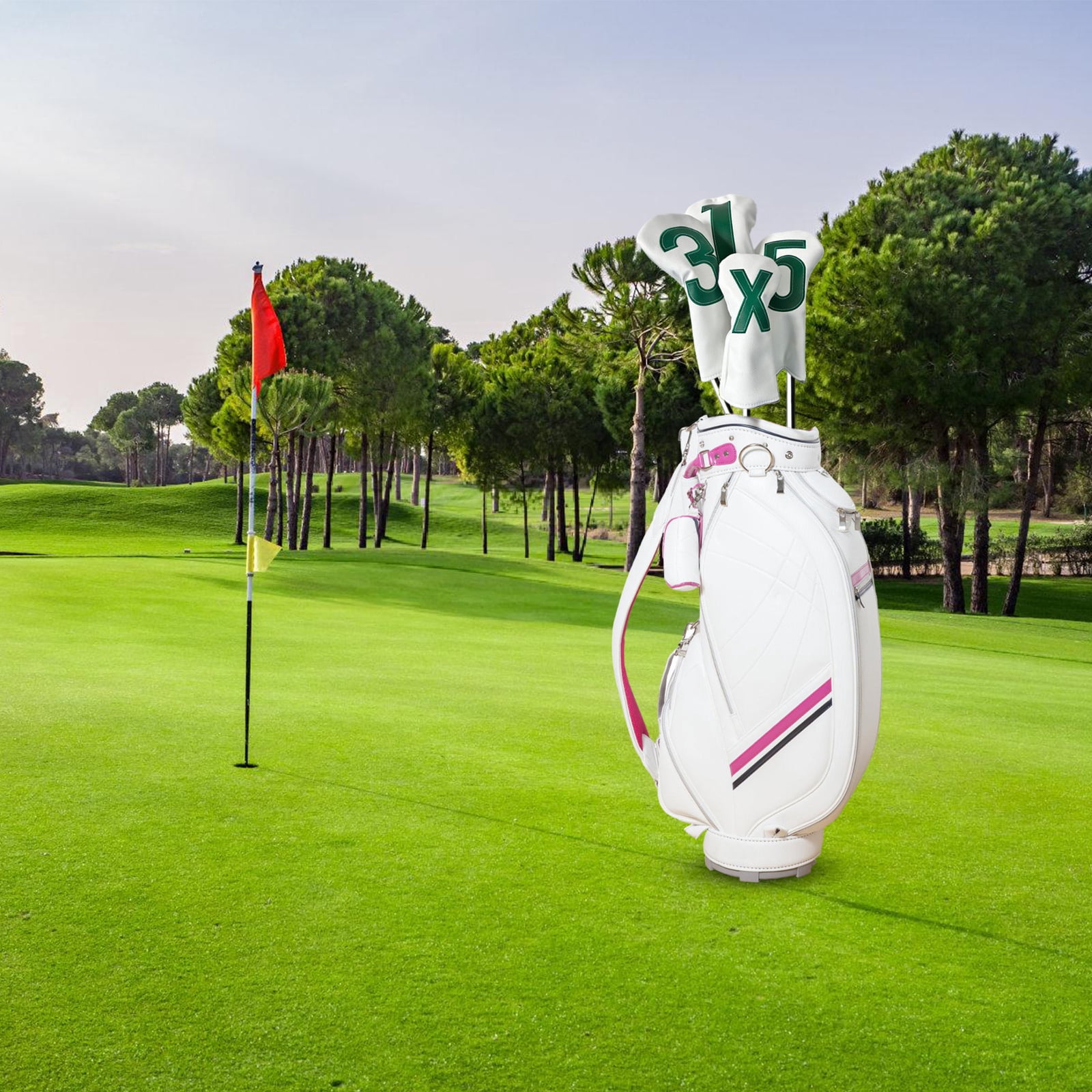 Golfs Driver Golfs Club Covers Iron Headcover PU Golfs Mallets Putter Headcover Golfs Club Head Covers for Men & Women